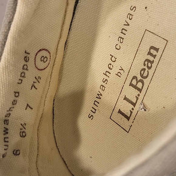 LL Bean Sunwashed Canvas Sneaker EUC Size 8 - Picture 4 of 9